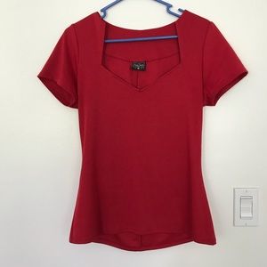 Cherry red vintage style top